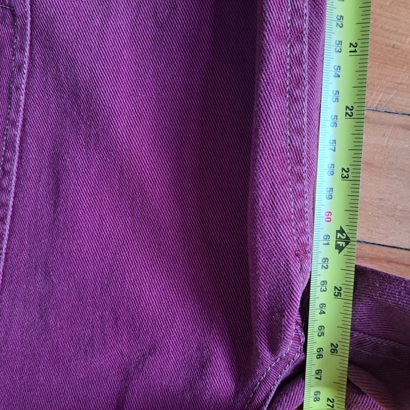 Twik Organic Cotton Cargo Pants | Burgundy | High Waist | Petite Small - Picture 5 of 10